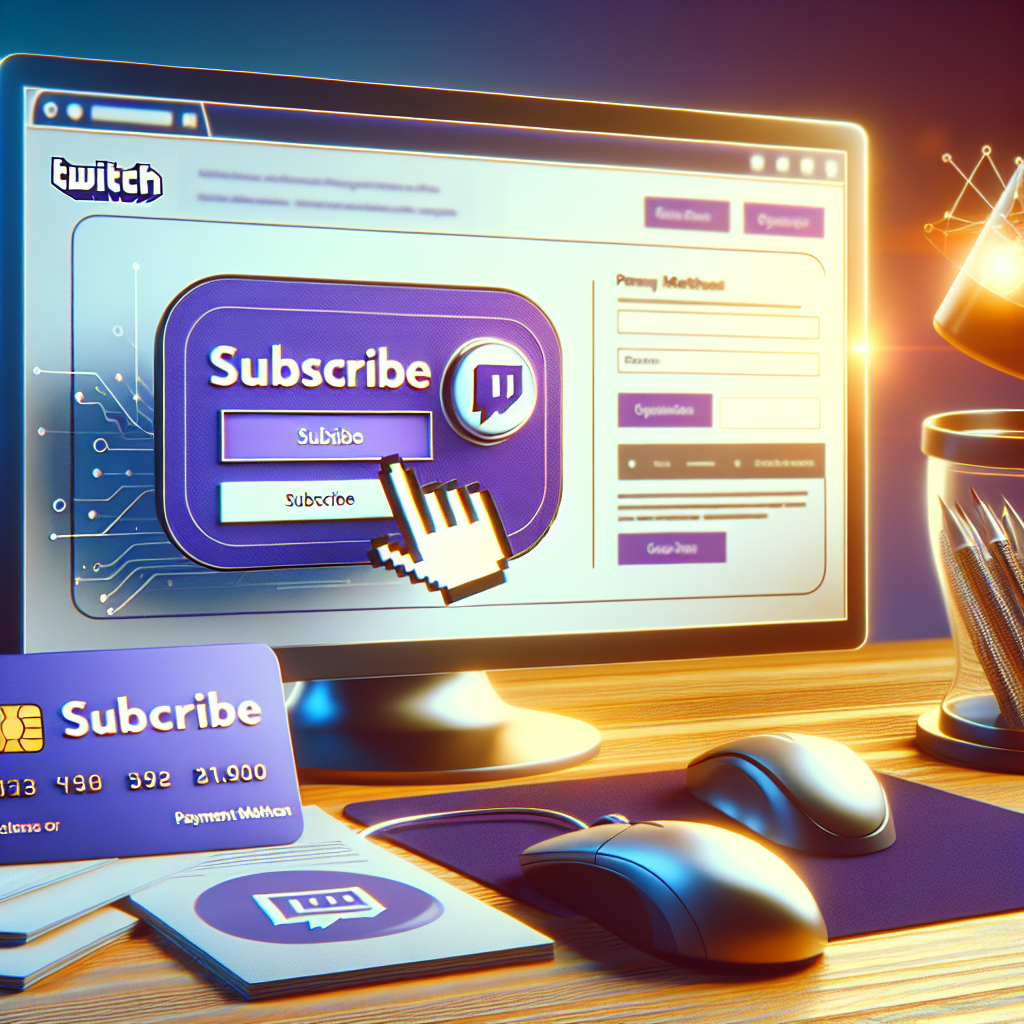 "Captura de pantalla del panel de administración de suscripciones de Twitch, mostrando opciones para gestionar pagos y suscripciones, con un enfoque en la interfaz de usuario clara y amigable."